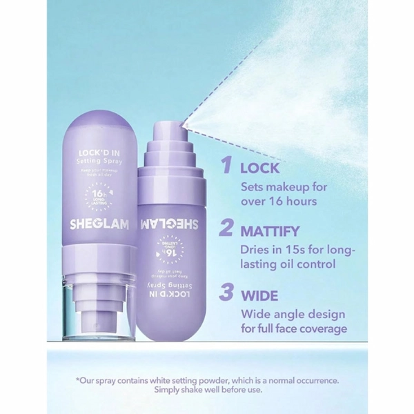 اسپری فیکس شیگلم مات کننده آرایش Sheglam lock’d in — نمای ۳